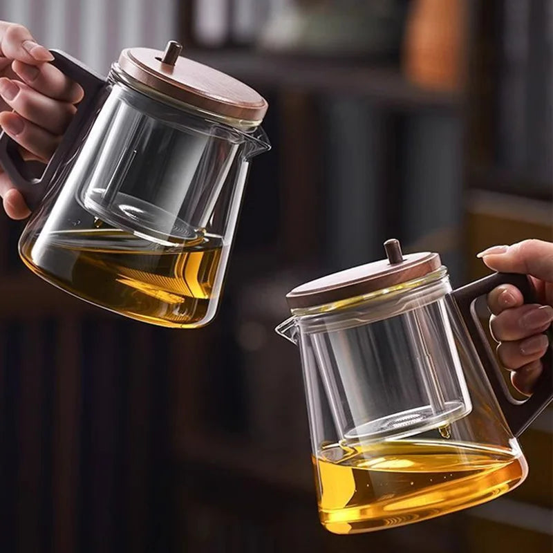 Transparent water separation teapot