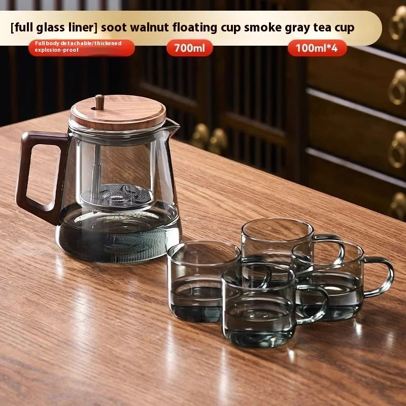 Transparent water separation teapot