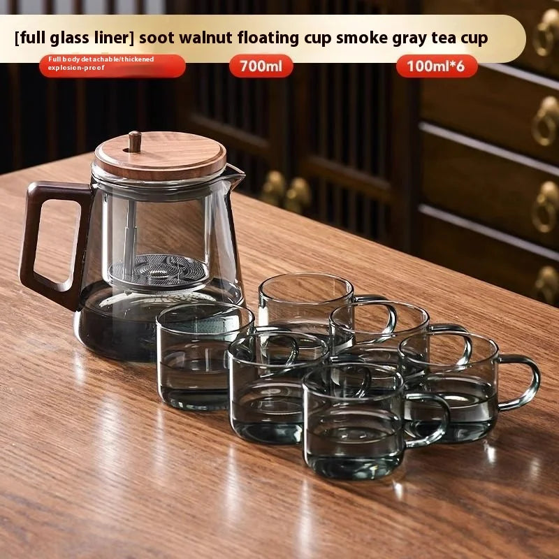 Transparent water separation teapot