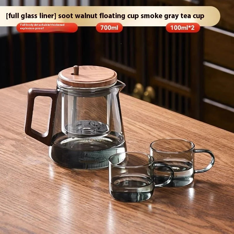 Transparent water separation teapot