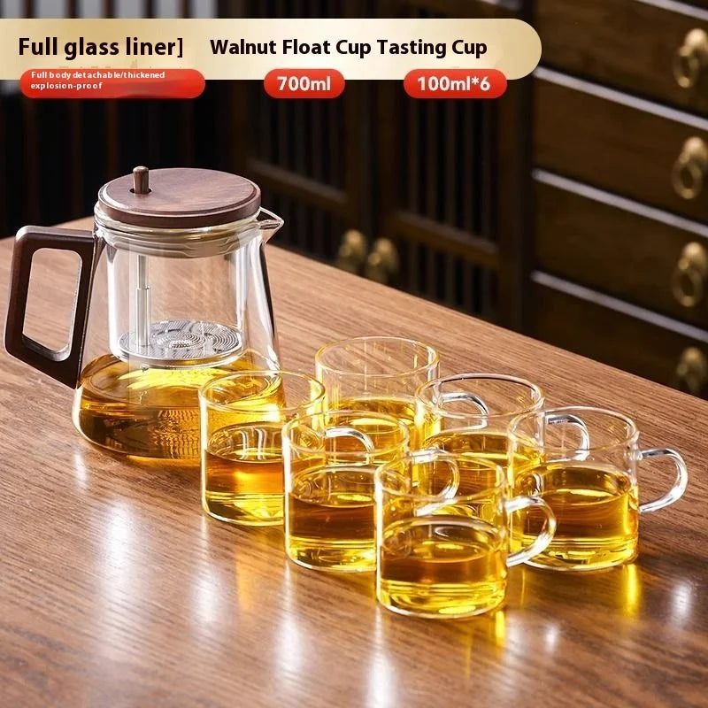 Transparent water separation teapot