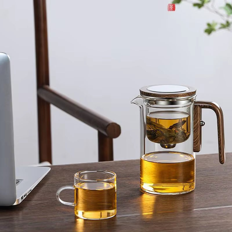 600Ml 800Ml Heat Resistant Glass Teapot with Tea Strainer Infuser Flower Kettle Kung Fu Teaware Puer Oolong Tea Maker Coffee Pot