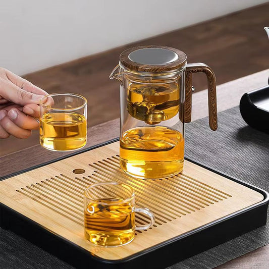 600Ml 800Ml Heat Resistant Glass Teapot with Tea Strainer Infuser Flower Kettle Kung Fu Teaware Puer Oolong Tea Maker Coffee Pot